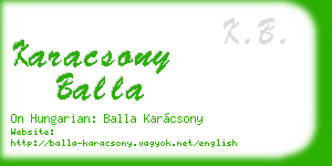 karacsony balla business card